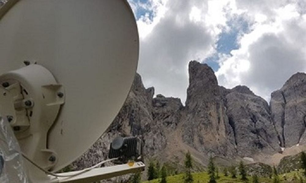 Satellite uplinks were used as there was no mobile coverage
